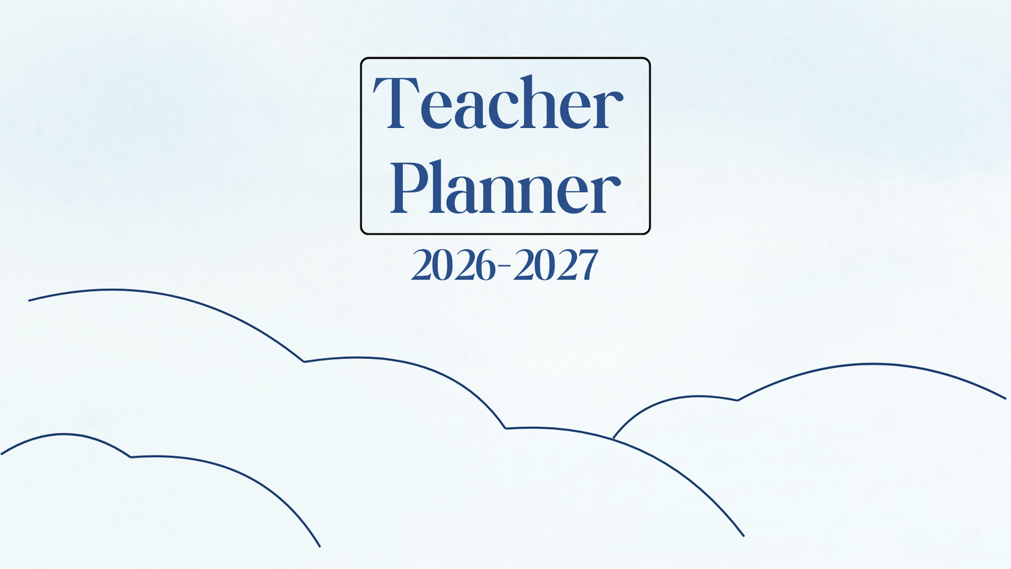 Teacher Planner 2026-27 Template